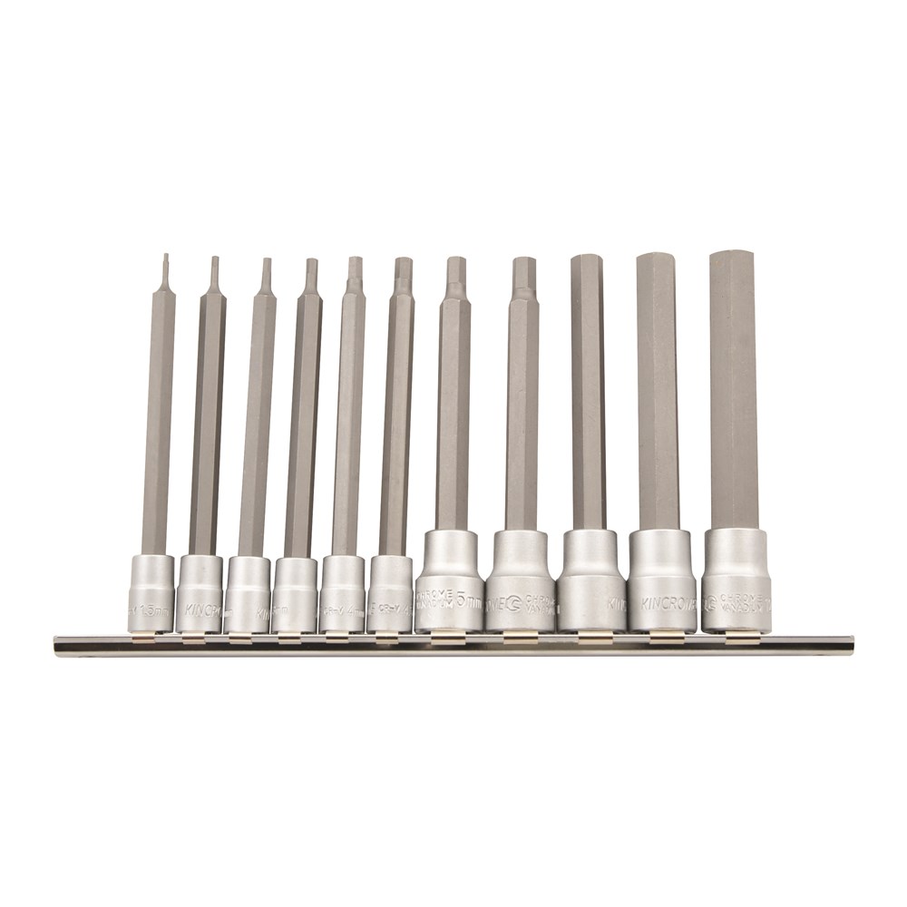 KINCROME HEX SOCKET SET 11PC MET 100MM